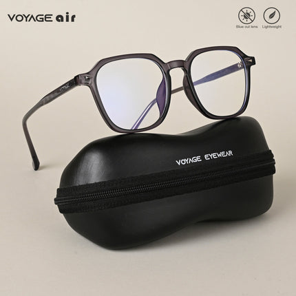 Voyage Air Grey Square Eyeglasses for Men & Women - MG4587-C3