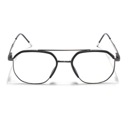 Eyejack Aura Grey & Black Wayfarer Eyeglasses for Men & Women (19001FCL1946-C1)