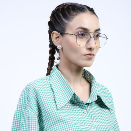 Eyejack Aura Light Grey & Silver Wayfarer Eyeglasses for Men & Women (19001FCL1948-C3)