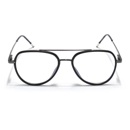 Eyejack Aura Grey & Black Wayfarer Eyeglasses for Men & Women (19002FCL1952-C1)
