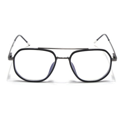 Eyejack Aura Grey & Black Wayfarer Eyeglasses for Men & Women (19003FCL1958-C1)