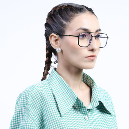 Eyejack Aura Grey & Black Wayfarer Eyeglasses for Men & Women (19004FCL1964-C1)
