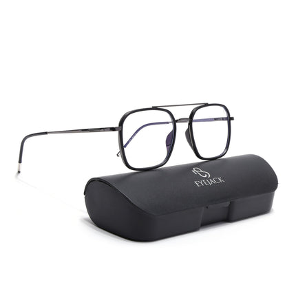 Eyejack Aura Grey & Black Wayfarer Eyeglasses for Men & Women (19004FCL1964-C1)