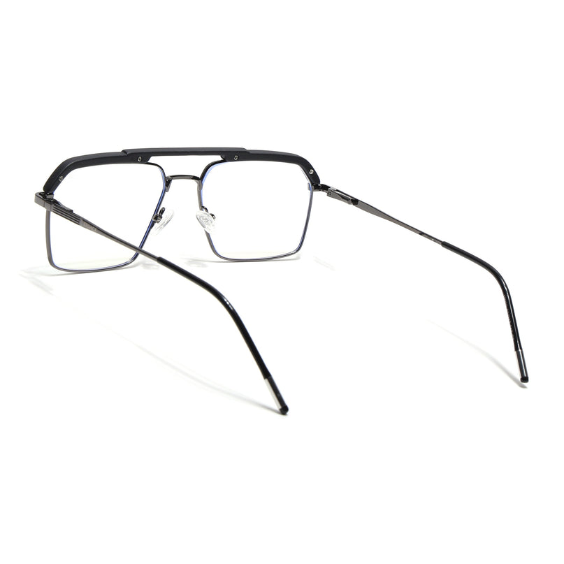 Eyejack Aura Grey & Black Wayfarer Eyeglasses for Men & Women (19005FCL1970-C1)