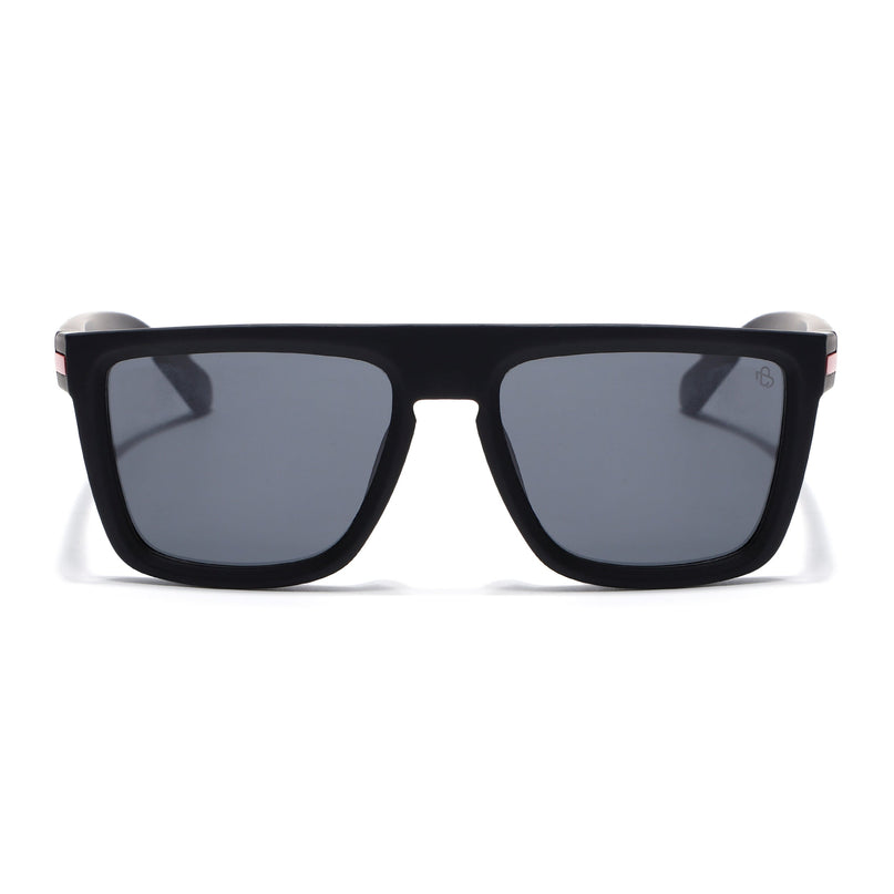 Eyejack Black & Red Square Polarized Sunglasses for Men & Women (1901PCL2051)