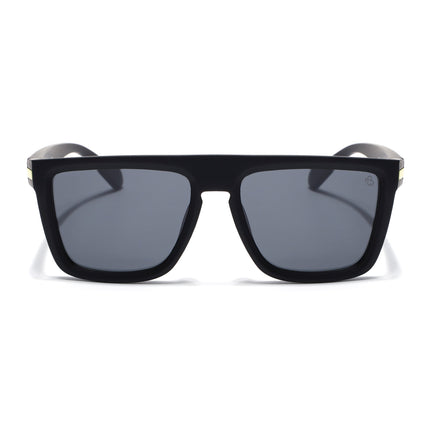 Eyejack Black & Yellow Square Polarized Sunglasses for Men & Women (1901PCL2052)