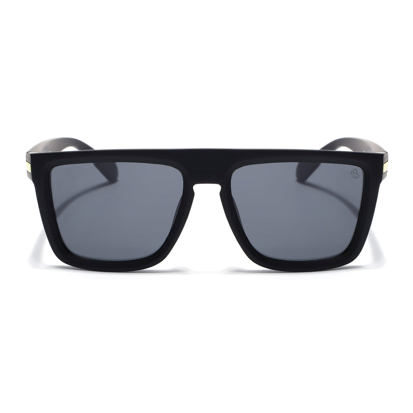 Eyejack Black & Yellow Square Polarized Sunglasses for Men & Women (1901PCL2052)