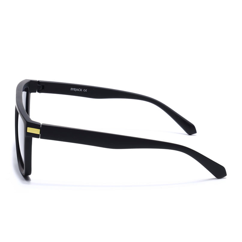 Eyejack Black & Yellow Square Polarized Sunglasses for Men & Women (1901PCL2052)