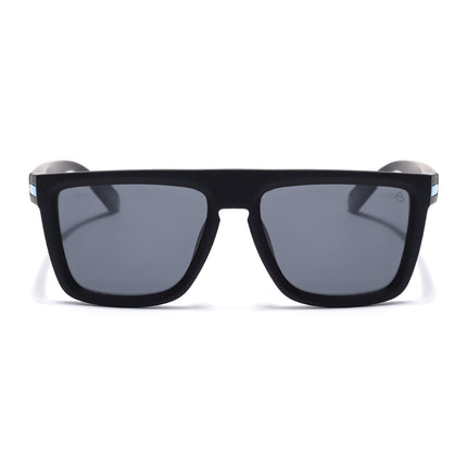 Eyejack Black & Blue Square Polarized Sunglasses for Men & Women (1901PCL2053)