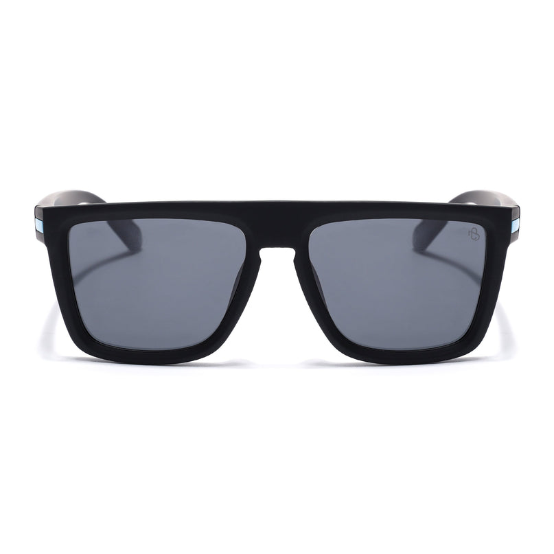 Eyejack Black & Blue Square Polarized Sunglasses for Men & Women (1901PCL2053)