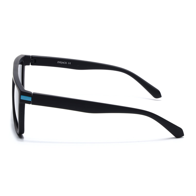 Eyejack Black & Blue Square Polarized Sunglasses for Men & Women (1901PCL2053)