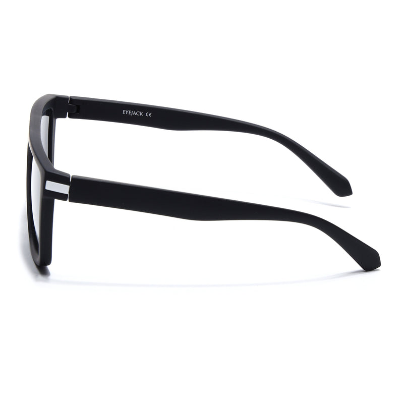Eyejack Black & White Square Polarized Sunglasses for Men & Women (1901PCL2054)