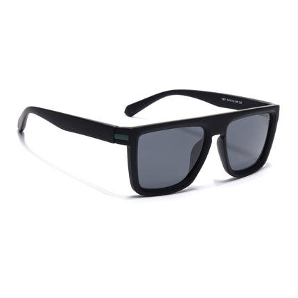 Eyejack Black & Green Square Polarized Sunglasses for Men & Women (1901PCL2055)