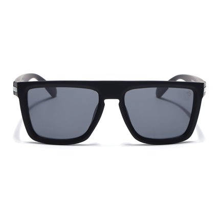 Eyejack Black & Green Square Polarized Sunglasses for Men & Women (1901PCL2055)