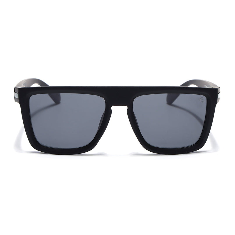 Eyejack Black & Green Square Polarized Sunglasses for Men & Women (1901PCL2055)