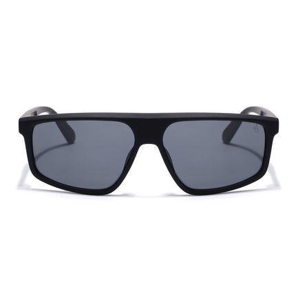 Eyejack Black Rectangle Polarized Sunglasses for Men & Women (1902PCL2060)