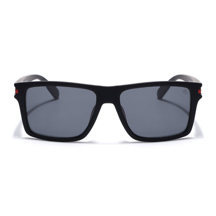 Eyejack Black & Red Square Polarized Sunglasses for Men & Women (1903PCL2061)