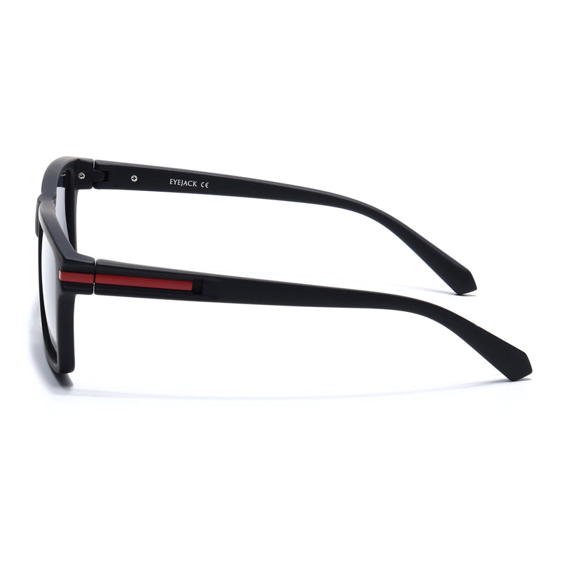 Eyejack Black & Red Square Polarized Sunglasses for Men & Women (1903PCL2061)