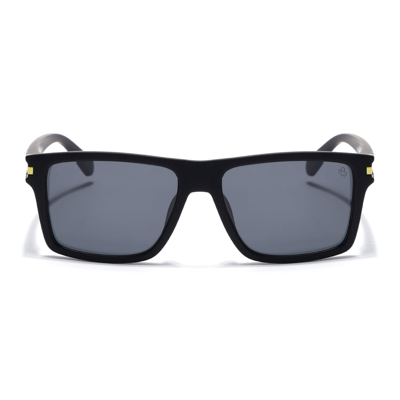 Eyejack Black & Yellow Square Polarized Sunglasses for Men & Women (1903PCL2062)
