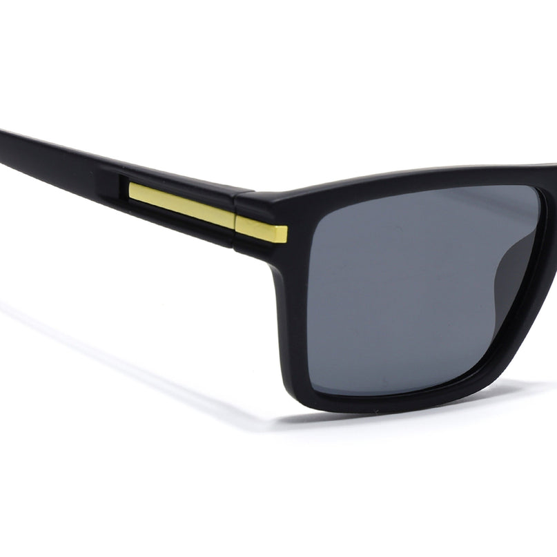 Eyejack Black & Yellow Square Polarized Sunglasses for Men & Women (1903PCL2062)