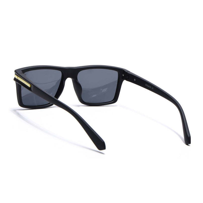 Eyejack Black & Yellow Square Polarized Sunglasses for Men & Women (1903PCL2062)