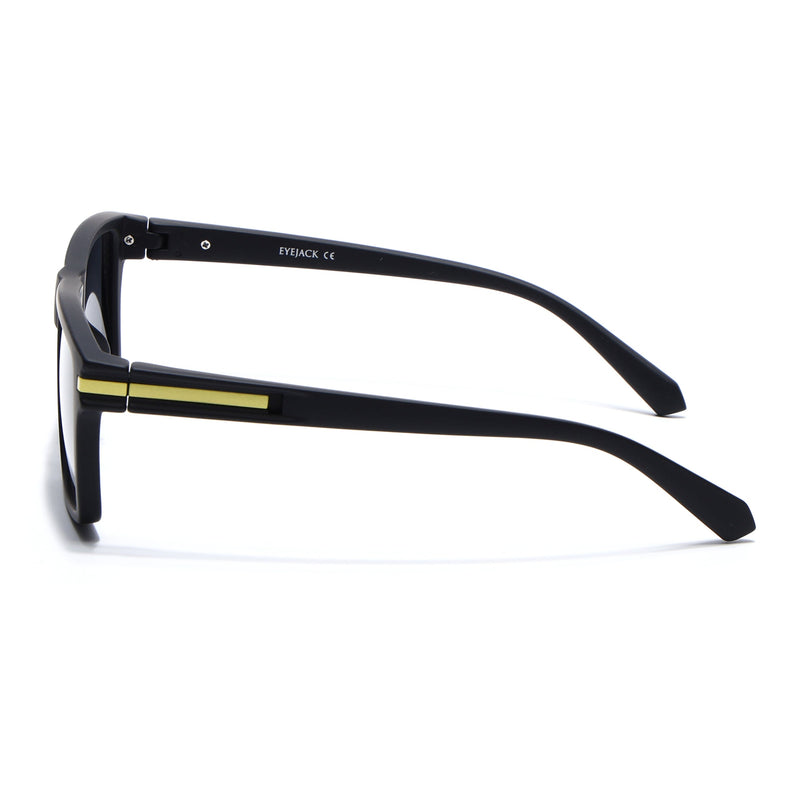 Eyejack Black & Yellow Square Polarized Sunglasses for Men & Women (1903PCL2062)