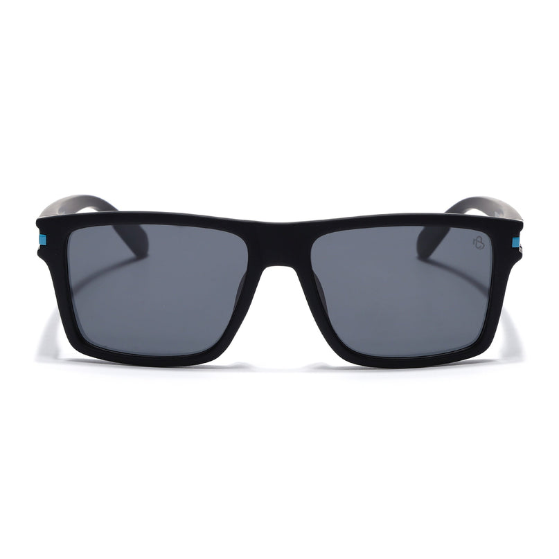 Eyejack Black & Blue Square Polarized Sunglasses for Men & Women (1903PCL2063)