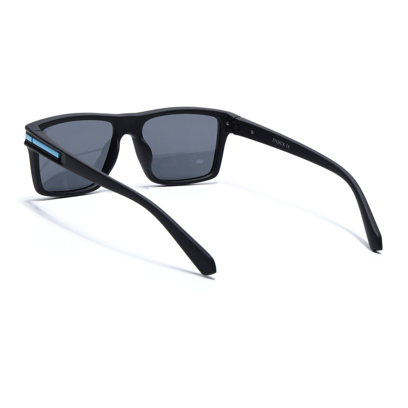Eyejack Black & Blue Square Polarized Sunglasses for Men & Women (1903PCL2063)