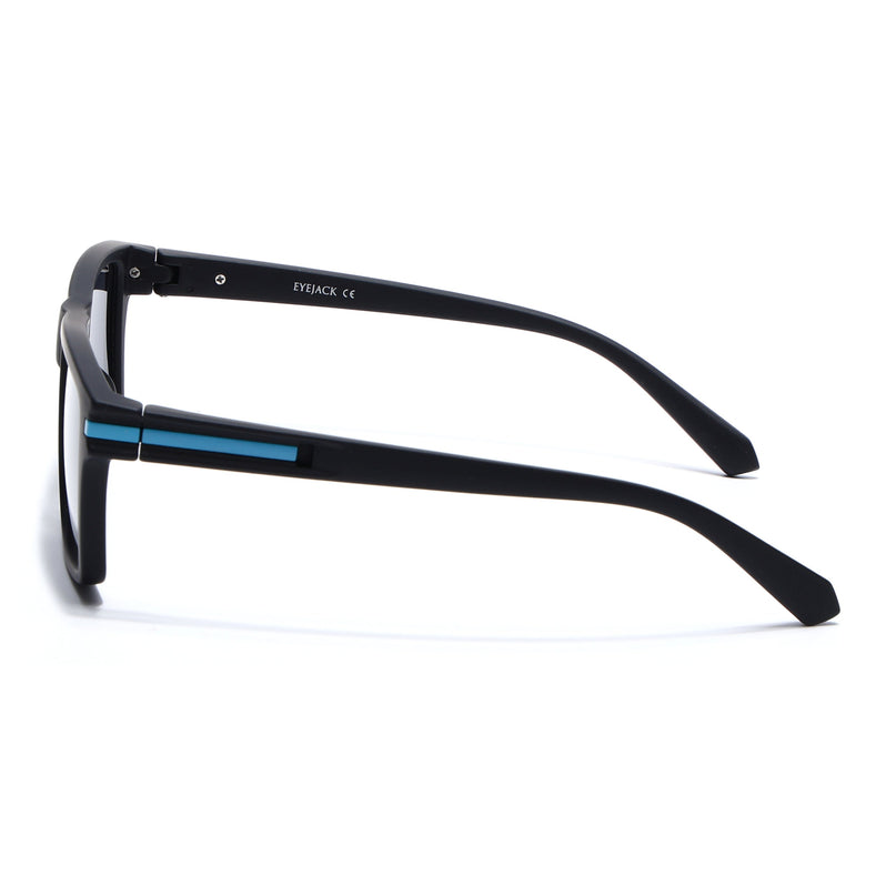 Eyejack Black & Blue Square Polarized Sunglasses for Men & Women (1903PCL2063)