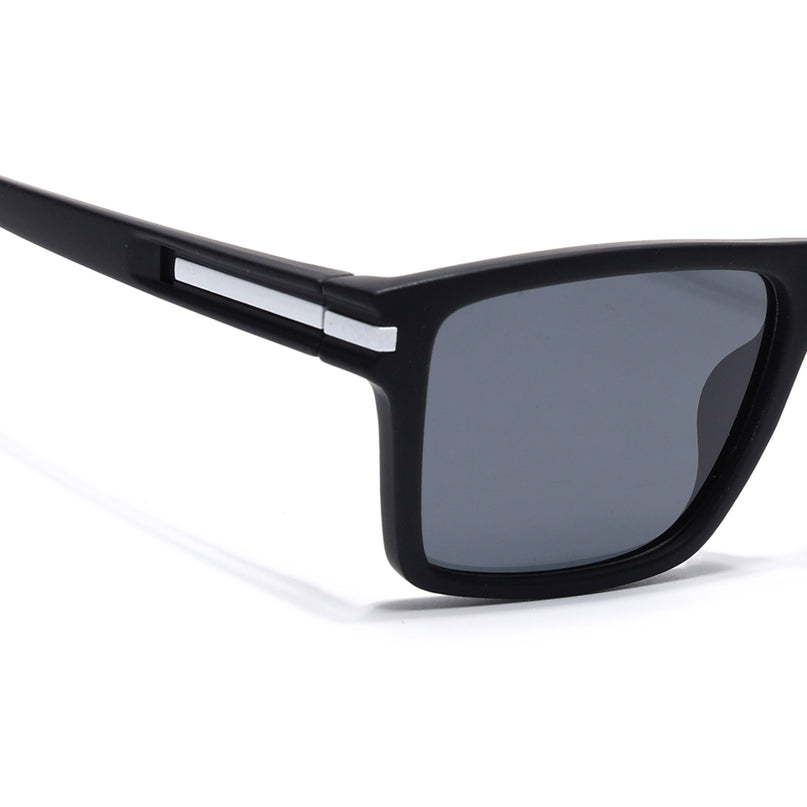 Eyejack Black & White Square Polarized Sunglasses for Men & Women (1903PCL2064)