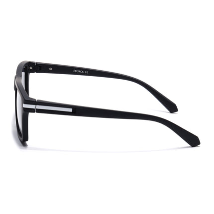 Eyejack Black & White Square Polarized Sunglasses for Men & Women (1903PCL2064)