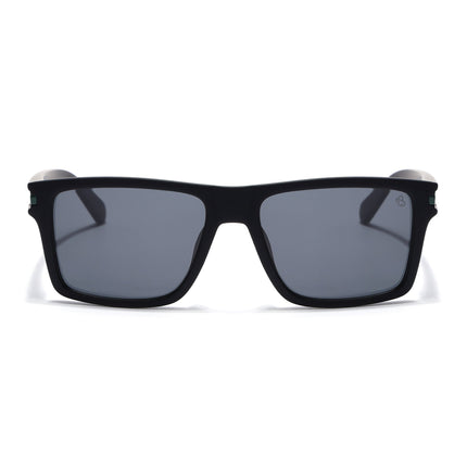 Eyejack Black & Green Square Polarized Sunglasses for Men & Women (1903PCL2065)