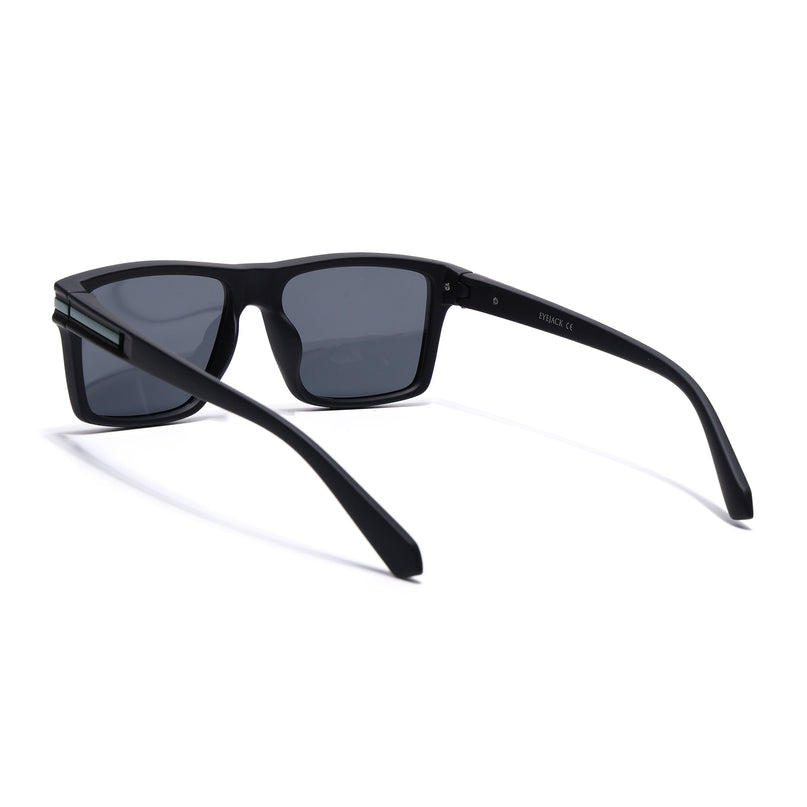 Eyejack Black & Green Square Polarized Sunglasses for Men & Women (1903PCL2065)