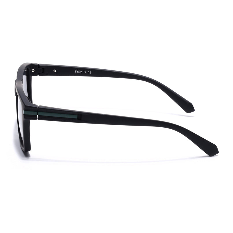 Eyejack Black & Green Square Polarized Sunglasses for Men & Women (1903PCL2065)