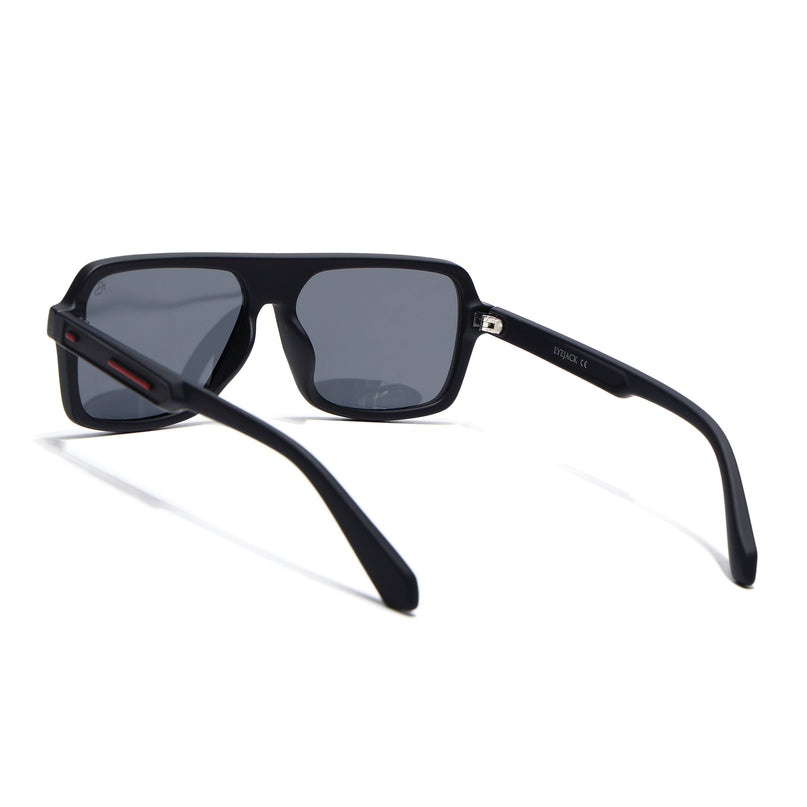 Eyejack Black Wayfarer Polarized Sunglasses for Men & Women (1904PCL2066)