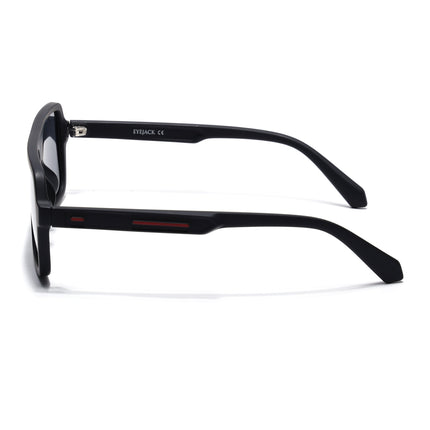 Eyejack Black Wayfarer Polarized Sunglasses for Men & Women (1904PCL2066)