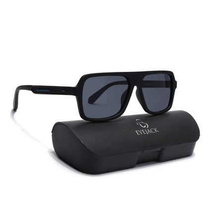 Eyejack Black Wayfarer Polarized Sunglasses for Men & Women (1904PCL2068)