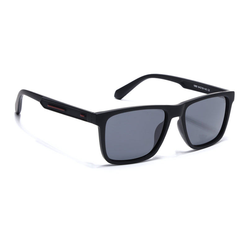 Eyejack Black Square Polarized Sunglasses for Men & Women (1905PCL2071)