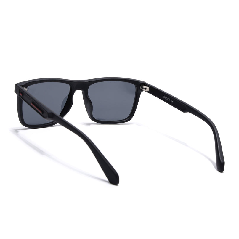 Eyejack Black Square Polarized Sunglasses for Men & Women (1905PCL2071)