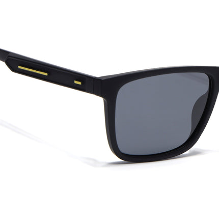 Eyejack Black Square Polarized Sunglasses for Men & Women (1905PCL2072)