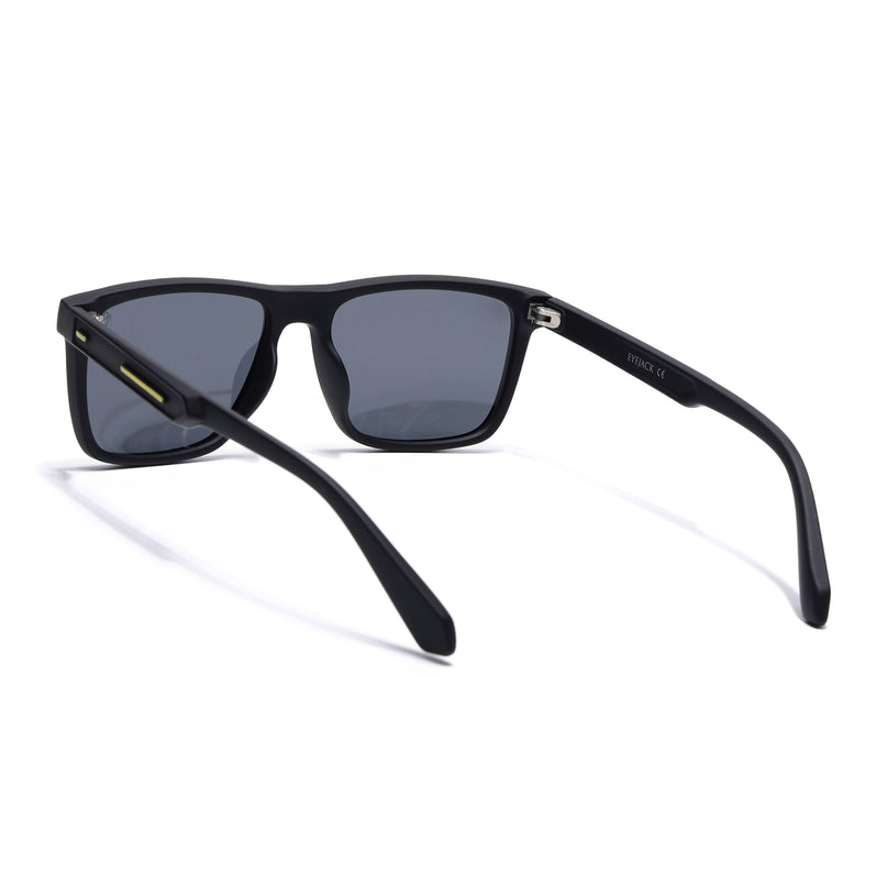 Eyejack Black Square Polarized Sunglasses for Men & Women (1905PCL2072)