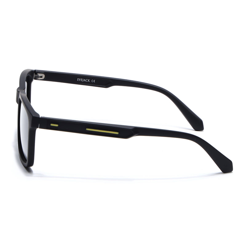 Eyejack Black Square Polarized Sunglasses for Men & Women (1905PCL2072)
