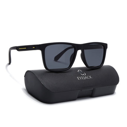Eyejack Black Square Polarized Sunglasses for Men & Women (1905PCL2072)