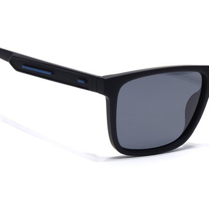 Eyejack Black Square Polarized Sunglasses for Men & Women (1905PCL2073)