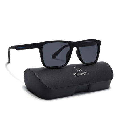 Eyejack Black Square Polarized Sunglasses for Men & Women (1905PCL2073)