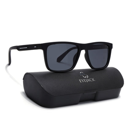 Eyejack Black Square Polarized Sunglasses for Men & Women (1905PCL2074)