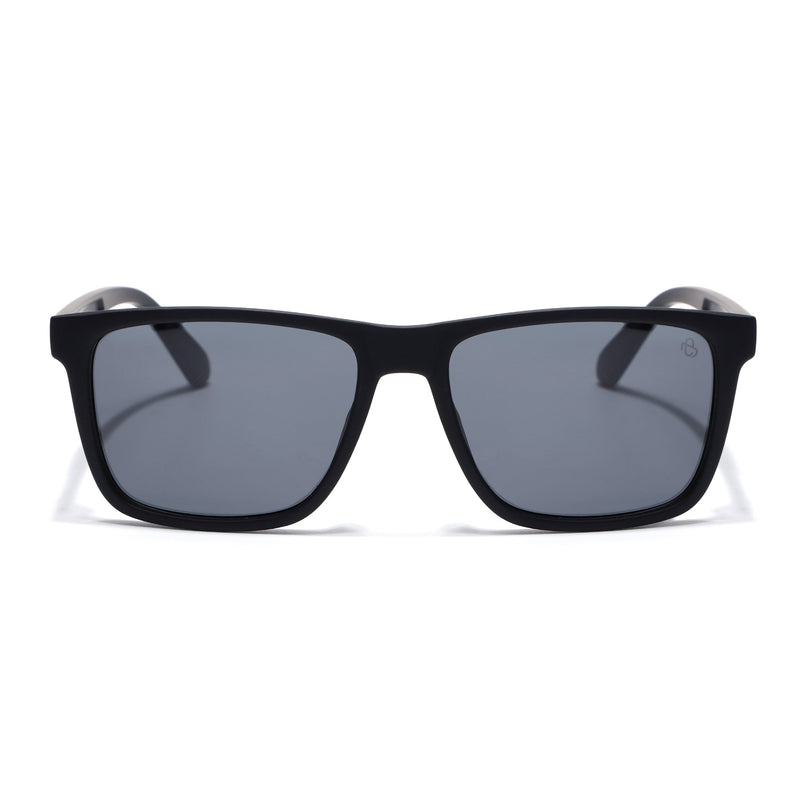 Eyejack Black Square Polarized Sunglasses for Men & Women (1905PCL2075)