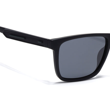 Eyejack Black Square Polarized Sunglasses for Men & Women (1905PCL2075)