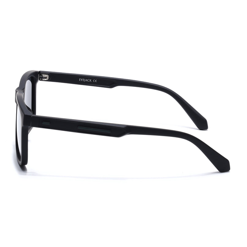 Eyejack Black Square Polarized Sunglasses for Men & Women (1905PCL2075)