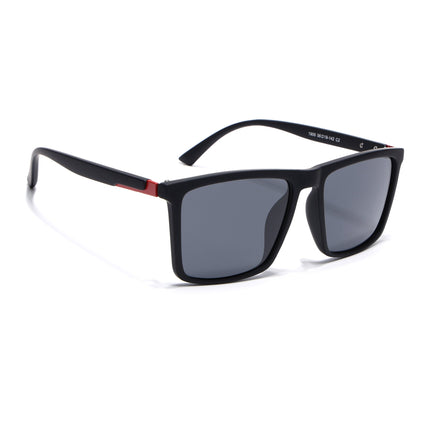 Eyejack Black Square Polarized Sunglasses for Men & Women (1906PCL2076)